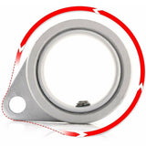 2pcs Flag Pole Ring Aluminum Alloy for 0.75-1 in Pole 360° Rotating Anti-Wrap