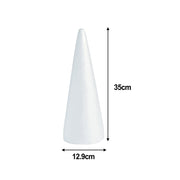 Lierteer Styrofoam Foam Cones Polystyrene for Crafts DIY Painting Triangle Tree 35cmX12.9cm