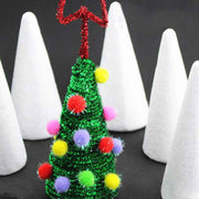 Lierteer Styrofoam Foam Cones Polystyrene for Crafts DIY Painting Triangle Tree 35cmX12.9cm
