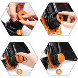 4/8Pack for Worx Wa0010 Replacement Spool Line Grass Trimmer Edger 10Ft +Cap Cover 4+1