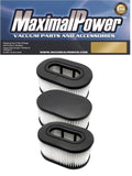 MaximalPower Replacement Filter Compatible for Hoover Foldaway, Widepath, Turbopower & Runabout Vacuum Cleaner 3 Pack