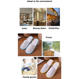 10Pairs Spa Hotel Guest Soft Slippers Closed Toe Disposable Travel Slipper