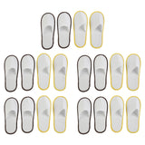 10Pairs Spa Hotel Guest Soft Slippers Closed Toe Disposable Travel Slipper