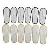 10Pairs Spa Hotel Guest Soft Slippers Closed Toe Disposable Travel Slipper