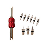 9Pcs Air Conditioning Valve Cores+1Pc Remover Tool A/C Repair Kit