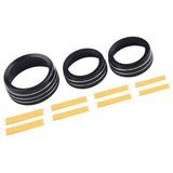 For Grand for Cherokee 2014-21 Black Aluminum Climate Volume Turn Knob Ring