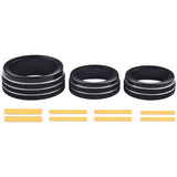 For Grand for Cherokee 2014-21 Black Aluminum Climate Volume Turn Knob Ring