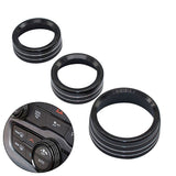For Grand for Cherokee 2014-21 Black Aluminum Climate Volume Turn Knob Ring