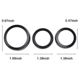 For Grand for Cherokee 2014-21 Black Aluminum Climate Volume Turn Knob Ring