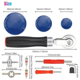 70Pcs 3 Sizes Car Truck Tire Repair Rubber Patch Tools Kit 32/42/58Mm W/ Roller