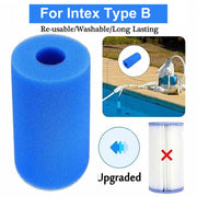 JINGT Reusable Washable Swimming Pool Filter Foam Sponge Cartridge for Type B