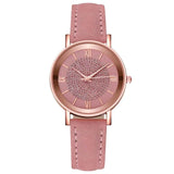 Platinum Watches Jewelry Dress Watches Rose Gold Roman Numerals Wrist Watch Bracelet,Minimalist Fashion Wrist Watch Analog Date with Leather Strap,Quartz Watch Stainless Steel Dial Casual Rose Gold