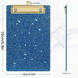 Acrylic Clipboards, Fashion Glitter Clip Board with Low Profile Gold Clip, Designed for Classroom School and Office Use, A4 Letter, 5.91x3.94x0.39 5.91" x 3.94" x 0.39" BU2
