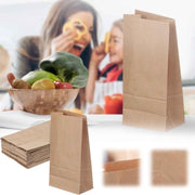 Brown Paper Lunch Bags,Extra Small Brown Kraft Paper Bags ,Wedding & Party Favors, Lunch & Grocery Bags - 50 per Pack 3.54" x 2.16" x 7.08" Khaki