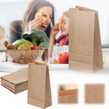 Brown Paper Lunch Bags,Extra Small Brown Kraft Paper Bags ,Wedding & Party Favors, Lunch & Grocery Bags - 50 per Pack 3.54" x 2.16" x 7.08" Khaki