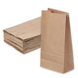 Brown Paper Lunch Bags,Extra Small Brown Kraft Paper Bags ,Wedding & Party Favors, Lunch & Grocery Bags - 50 per Pack 3.54" x 2.16" x 7.08" Khaki