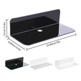Acrylic Floating Shelves, 9 Inch Acrylic Wall Mounted Hanging Shelf Bookshelf for Bedroom, Gaming Room, Living Room, Bathroom, Office, 3.5x9.0x2.4 3.5" x 9.0" x 2.4" Black
