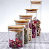 CGZQFEI Glass Storage Containers with Lids, Glass Jars with Lids, Clear Food Jar, Round Canister, Pantry Organizers and Storage for Cookie Flour Oat Pasta Tea Coffee Bean,175ml,2.55x3.14' Clear1