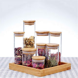 CGZQFEI Glass Storage Containers with Lids, Glass Jars with Lids, Clear Food Jar, Round Canister, Pantry Organizers and Storage for Cookie Flour Oat Pasta Tea Coffee Bean,175ml,2.55x3.14' Clear1
