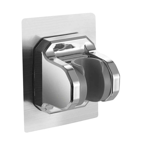 Shower Head Holder Strong Adhesive, No Drilling Wall Mount Adjustable Handheld Showerhead Bracket for RV Bathroom Shower, Fix Firmly and Use Conveniently (Silver) 3.93x2.95 3.93" x 2.95" Silver