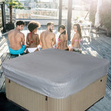 Square Hot Tub Cover - Outdoor Heavy Duty Protector for Patio Spas and Swimming Pools | Hard Covers For Hot Tub Waterproof Dust Cover for Hot Tubs, Jacuzzis, and Outdoor(Black -89.76x11.81") Beige
