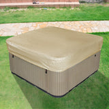Square Hot Tub Cover - Outdoor Heavy Duty Protector for Patio Spas and Swimming Pools | Hard Covers For Hot Tub Waterproof Dust Cover for Hot Tubs, Jacuzzis, and Outdoor(Black -89.76x11.81") Beige