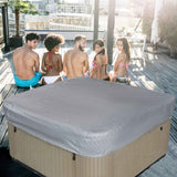Square Hot Tub Cover - Outdoor Heavy Duty Protector for Patio Spas and Swimming Pools | Hard Covers For Hot Tub Waterproof Dust Cover for Hot Tubs, Jacuzzis, and Outdoor(Black -89.76x11.81") Coffee -90.94x11.81"