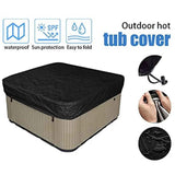 Square Hot Tub Cover - Outdoor Heavy Duty Protector for Patio Spas and Swimming Pools | Hard Covers For Hot Tub Waterproof Dust Cover for Hot Tubs, Jacuzzis, and Outdoor(Black -89.76x11.81") Coffee -90.94x11.81"