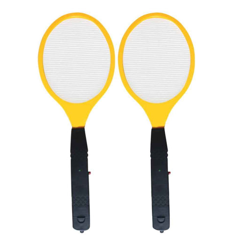 2 Pack Large Electric Mosquito Swatter Racket - Rechargeable Bug Zapper for Indoor Outdoor Use, Safety Mesh, Powerful Fly Killer, Ergonomic Handle Insect Pest Control (19x7.1in)