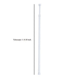 Spring Loaded Extendable Shower Curtain Rod - Aluminum Pole with Round Head | Tension Curtain Rail for Bathroom & Windows | Adjustable Length Rust-Resistant Aluminum Curtain Rod(15.8-27.6") 11.8-20"