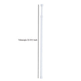 Spring Loaded Extendable Shower Curtain Rod - Aluminum Pole with Round Head | Tension Curtain Rail for Bathroom & Windows | Adjustable Length Rust-Resistant Aluminum Curtain Rod(15.8-27.6") 11.8-20"
