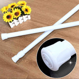 Spring Loaded Extendable Shower Curtain Rod - Aluminum Pole with Round Head | Tension Curtain Rail for Bathroom & Windows | Adjustable Length Rust-Resistant Aluminum Curtain Rod(15.8-27.6") 11.8-20"