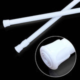 Spring Loaded Extendable Shower Curtain Rod - Aluminum Pole with Round Head | Tension Curtain Rail for Bathroom & Windows | Adjustable Length Rust-Resistant Aluminum Curtain Rod(15.8-27.6") 11.8-20"