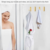 Folding Coat Hook, Heavy Duty Wall Hooks Made of Zinc Alloy, Foldable Gold Wall Hooks for Hanging Coats, Scarves, Hats, Bathrobes, Keys, Bags (Gold/1 Pcs) 2.9x0.9 2.9" x 0.9" Gold