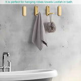 Folding Coat Hook, Heavy Duty Wall Hooks Made of Zinc Alloy, Foldable Gold Wall Hooks for Hanging Coats, Scarves, Hats, Bathrobes, Keys, Bags (Gold/1 Pcs) 2.9x0.9 2.9" x 0.9" Gold