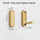 Folding Coat Hook, Heavy Duty Wall Hooks Made of Zinc Alloy, Foldable Gold Wall Hooks for Hanging Coats, Scarves, Hats, Bathrobes, Keys, Bags (Gold/1 Pcs) 2.9x0.9 2.9" x 0.9" Gold