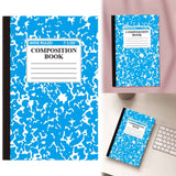 1 Pcs 8 Pastel Colors Office Ruled Composition Books,Composition Notebook, Marble Cover Notepad Lined Cute Journal Notebooks for Office Supplies Notes Taking Writing, 5.5 X 8.27 in(Hot Pink) Blue