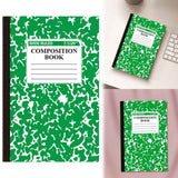 1 Pcs 8 Pastel Colors Office Ruled Composition Books,Composition Notebook, Marble Cover Notepad Lined Cute Journal Notebooks for Office Supplies Notes Taking Writing, 5.5 X 8.27 in(Hot Pink) Green