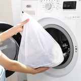 1 Pack Large Laundry Bags,Heavy Duty Diamond Mesh Laundry Bags with Drawstring Closure, Large Laundry Hamper Liner, Washable Laundry Essentials for Travel, Sports, Dorms,White (19.6in) 15.7in