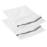 2 Pack 12" x 15" Laundry Mesh Net Washing Bag for Clothes bra Lingerie Socks Underwear,2 Pack Thickened Fine Mesh Gray Zippered Laundry Bags,Protective Wash Bags for Clothes,Laundry Mesh Bags 16" x 19"