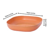1Pc Square Cereal Bowls,Plastic Small Bowls For Kitchen,Reusable Lightweight Dinner Plate,Plastic Square Bowl,6 Inch Shallow Serving Bowls For Soup Salad Oatmeal Snack Dessert Ice Cream,Orange 5.51" x 5.51" x 1.18" Blue