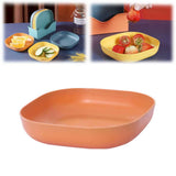 1Pc Square Cereal Bowls,Plastic Small Bowls For Kitchen,Reusable Lightweight Dinner Plate,Plastic Square Bowl,6 Inch Shallow Serving Bowls For Soup Salad Oatmeal Snack Dessert Ice Cream 5.51" x 5.51" x 1.18" Orange