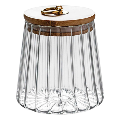 Sugar Containers With Bamboo Lids,Glass Coffee Canister Airtight Food Storage Jar With Lid, Candy Glass Canister Decorative Jars For Food Sugar Coffee Beans Tea, Coffee Bar Accessories B