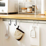 Over the Door Hook,1 Pack Over The Door Hooks Rubber Scratches,Sturdy Metal Single Over Door Hooks,Door Hanger Hook Door Hooks for Hanging,Towels,Clothes,Bathroom,Hold Up to 20Lbs(White) Black