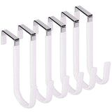 Over the Door Hook,1 Pack Over The Door Hooks Rubber Scratches,Sturdy Metal Single Over Door Hooks,Door Hanger Hook Door Hooks for Hanging,Towels,Clothes,Bathroom,Hold Up to 20Lbs(White) Black