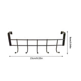 Over The Door Hooks For Hanging, Over The Door Hanger, Over The Door Organizer,Over The Door Towel Rack For Bathroom With 5 Coat Hooks, Bathroom Towel Holder Towels Hanger,Bedroom Door Hooks,(Black) Black