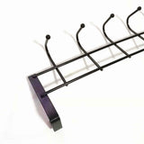 Over The Door Hooks For Hanging, Over The Door Hanger, Over The Door Organizer,Over The Door Towel Rack For Bathroom With 5 Coat Hooks, Bathroom Towel Holder Towels Hanger,Bedroom Door Hooks,(Black) Black