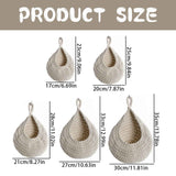 Woven Breads Baskets, Oval Small Fruit Baskets, Stackable Plastic Wicker Baskets for Serving Vegetables, Kitchen, Restaurant, Outdoor, Imitation Rattan, 1 Pcs, 7.48x5.11x2.75 13.78" x 11.81" Beige