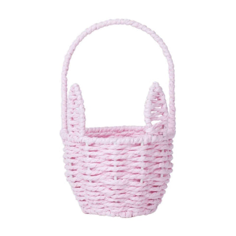 Woven Breads Baskets, Oval Small Fruit Baskets, Stackable Plastic Wicker Baskets for Serving Vegetables, Kitchen, Restaurant, Outdoor, Imitation Rattan, 1 Pcs, 7.48x5.11x2.75 4.88" x 8.19" Pink
