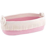 Woven Breads Baskets, Oval Small Fruit Baskets, Stackable Plastic Wicker Baskets for Serving Vegetables, Kitchen, Restaurant, Outdoor, Imitation Rattan, 1 Pcs, 7.48x5.11x2.75 13.0" x 6.0" x 4.0" Red